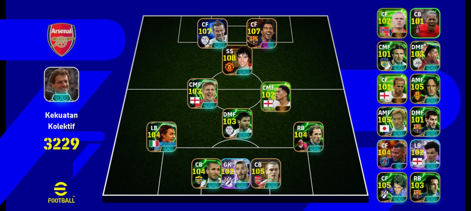 Gareth bale, Suarez, George best, Maldini dldl