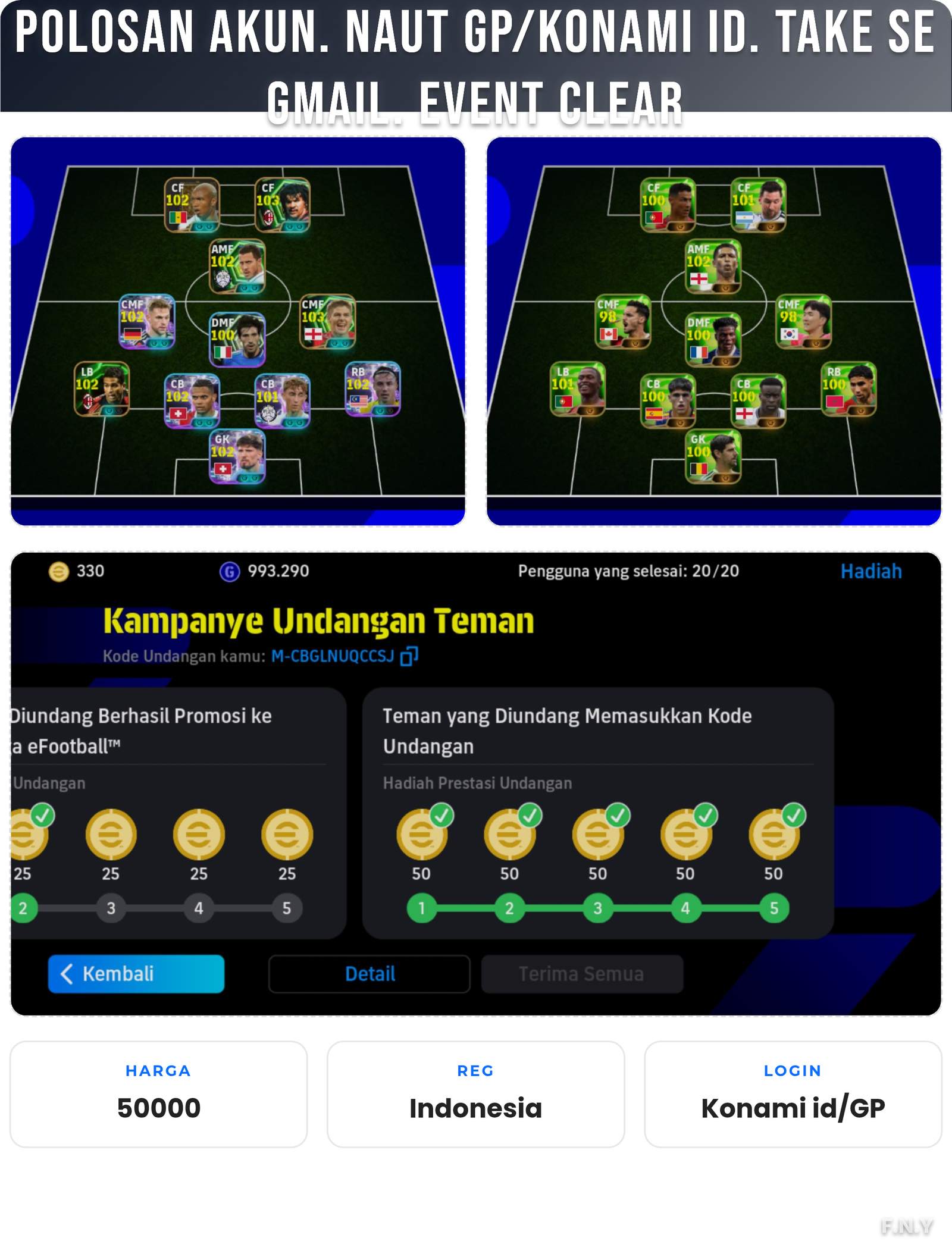 Polosan squad, Naut GP/Konami.Take se gmail. Event clear