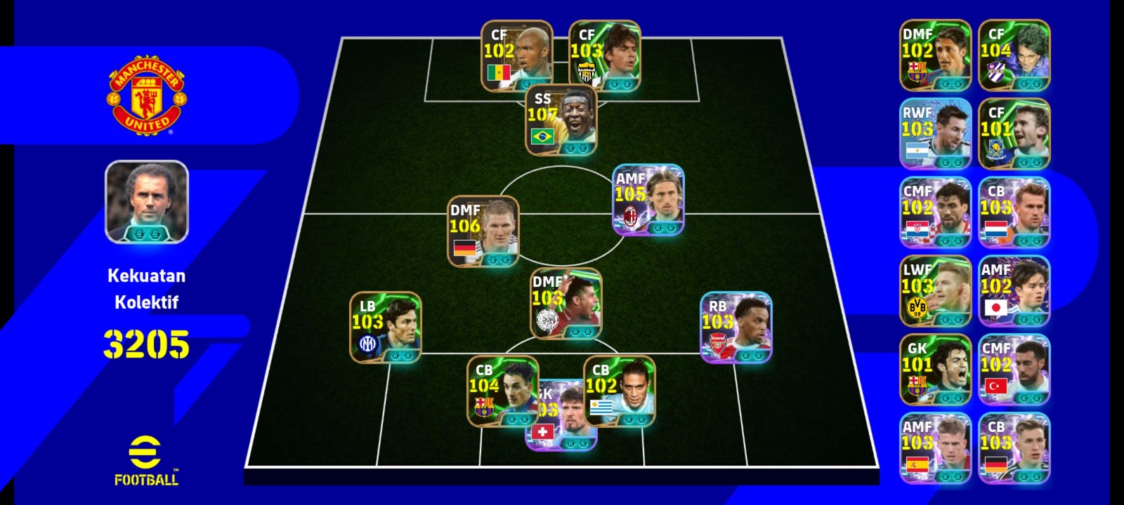 Nego Pele modric Scweinsteiger dan pack milan